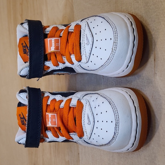 Nike Air Force 1 Mid 2007 Orange Blaze Patterson Square Gardens Shoes - Picture 3 of 10